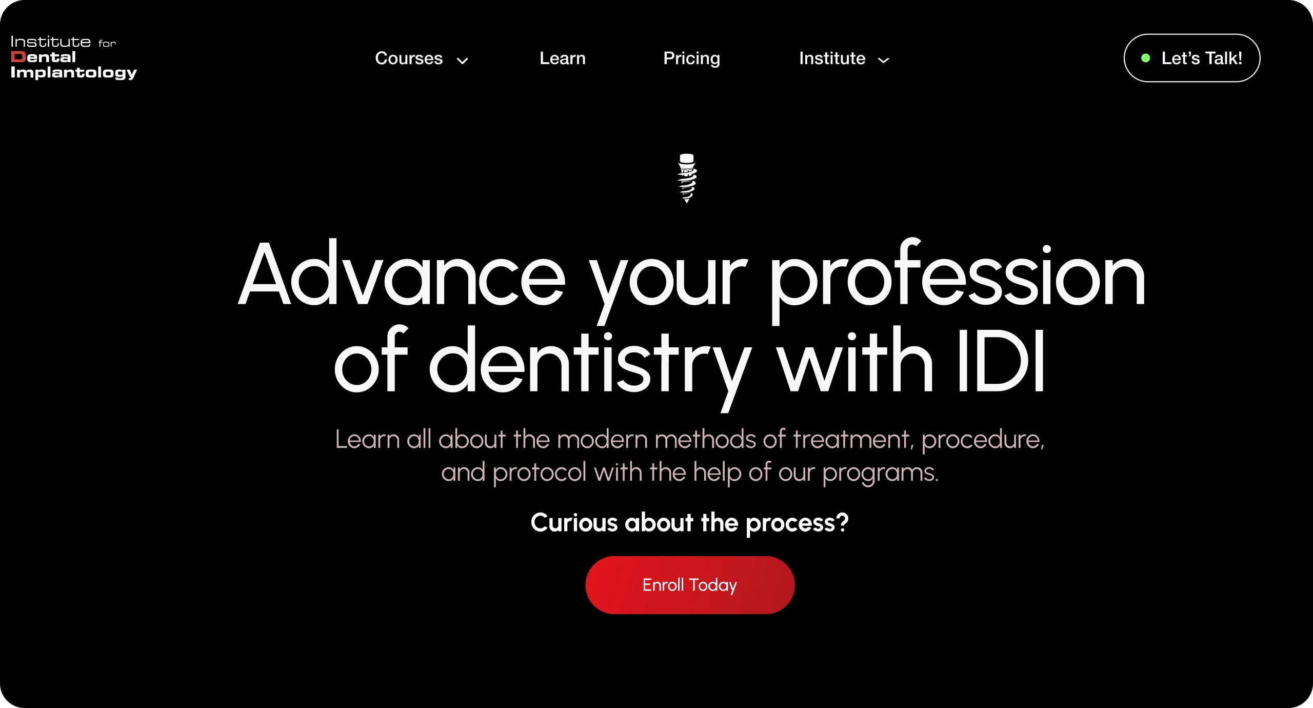 Institute for Dental Implantology — Website Redesign